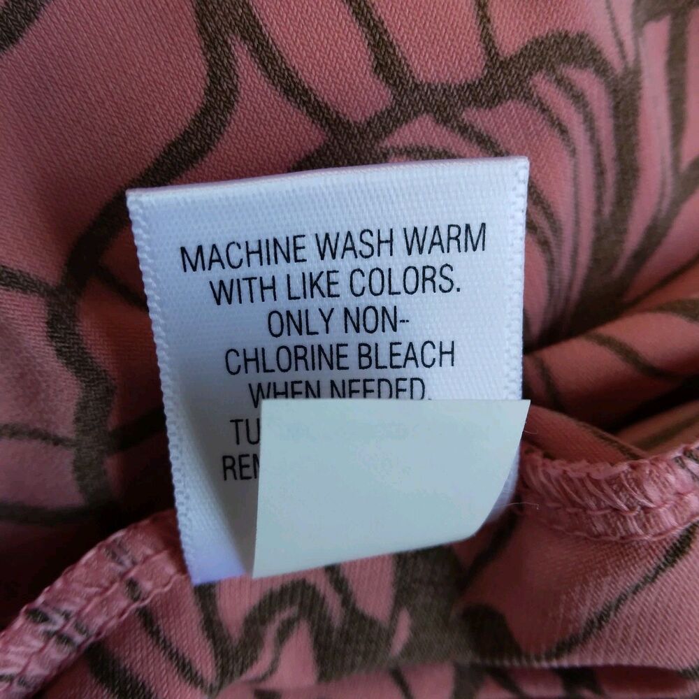 VTG Apt 9 Brown Pink Floral Stretch Babydoll Dress Tie Back Y2K 90s Women's M - Picture 6 of 9